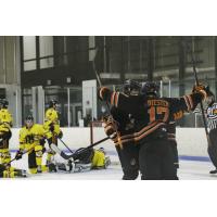Maryland Black Bears watch the Danbury Hat Tricks celebrate