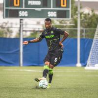 York9 FC defender Roger Thompson