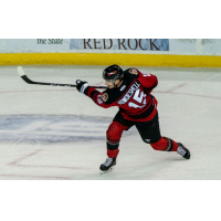 Forward Keeghan Howdeshell with the Rapid City Rush