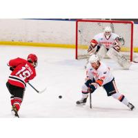 Evan Werner of the New Jersey Titans shoots against the Northeast Generals