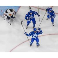 Wichita Thunder celebrate a goal against the Indy Fuel