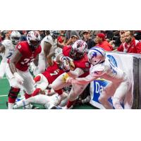 Jacksonville Sharks linebacker/fullback Zack Brown vs. the Columbus Lions