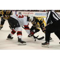 Binghamton Devils face off with the Wilkes-Barre/Scranton Penguins