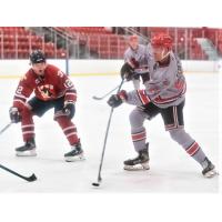 Levente Keresztes of the New Jersey Titans (right) vs. the Johnstown Tomahawks