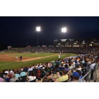 A crowd watches the Somerset Patriots