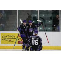 Tri-City Storm celebrate a goal