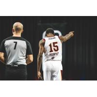Canton Charge guard-forward Sir'Dominic Pointer points vs. the Westchester Knicks