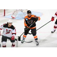 Lehigh Valley Phantoms forward Zayde Wisdom vs. the Binghamton Devils