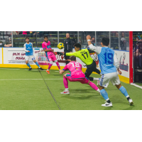 St. Louis Ambush goalkeeper Paulo vs. the San Diego Sockers