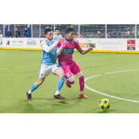 St. Louis Ambush defender Patrick Thompson (right) vs. the San Diego Sockers