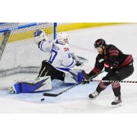 Wichita Thunder goaltender Evan Weninger vs. the Rapid City Rush