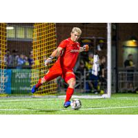 Goalkeeper Phil Breno with the Charleston Battery