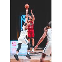 Canton Charge guard-forward Malachi Richardson shoots vs. the Delaware Blue Coats