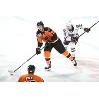 Lehigh Valley Phantoms forward Tyson Foerster against the Hershey Bears