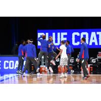 Delaware Blue Coats celebrate a win