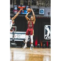 Canton Charge forward Lamar Stevens takes a shot against the Long Island Nets