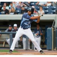 Riley Greene at bat for the West Michigan Whitecaps