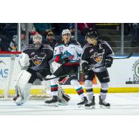 Kelowna Rockets battle the Vancouver Giants