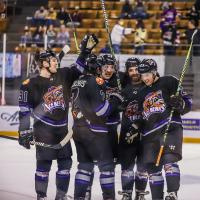 Knoxville Ice Bears celebrate a goal