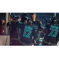 Columbus River Dragons celebrate a goal