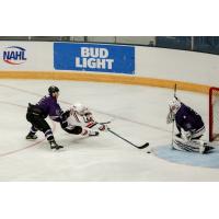 Odessa Jackalopes forward Lucas Coon tests the Lone Star Brahmas