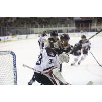 Wheeling Nailers battle the Indy Fuel