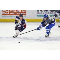 Matt Lane of the Tulsa Oilers (left)