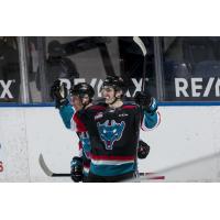 Kelowna Rockets celebrate a goal
