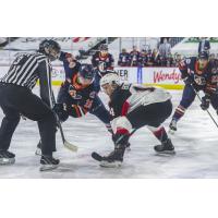 Prince George Cougars right wing Brendan Boyle vs. the Kamloops Blazers