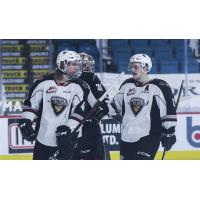 Vancouver Giants react after a goal against the Kelowna Rockets
