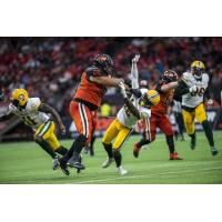 B.C. Lions offensive lineman Sukh Chungh vs. Edmonton