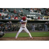 Outfielder Darian Sandford with the Lancaster Barnstormers