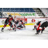 Vancouver Giants centre Justin Sourdif vs. the Prince George Cougars