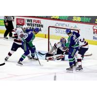 Swift Current Broncos battle the Regina Pats