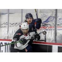 Vancouver Giants defenceman Alex Kannok Leipert vs. the Kamloops Blazers
