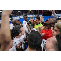 Ontario Fury celebrate a trip to the MASL Championship Series