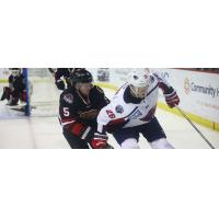 South Carolina Stingrays forward Mark Cooper (right) vs. the Indy Fuel