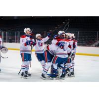 Spokane Chiefs celebrate a win