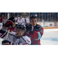 Columbus River Dragons forward Matt O'Dea (right)