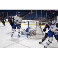 Wichita Thunder defense vs. the Tulsa Oilers