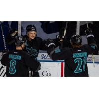 Columbus River Dragons celebrate a goal