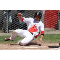 Former Thunder Bay Border Cat Jason Vosler slides home
