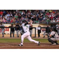 Catcher Jay Schuyler at bat for the Dayton Dragons