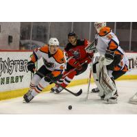 Lehigh Valley Phantoms defenseman Cameron York vs. the Binghamton Devils