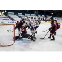 Vancouver Giants goaltender Trent Miner vs. the Kamloops Blazers