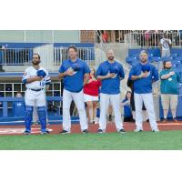 High Point Rockers coaching staff (l-r) Albert Gonzalez, Frank Viola, Billy Horn and Jamie Keefe