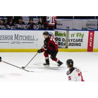 Vancouver Giants centre Tristen Nielsen vs. the Kelowna Rockets