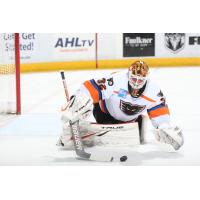 Lehigh Valley Phantoms goaltender Felix Sandstrom vs. the Hershey Bears