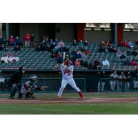 Peoria Chiefs catcher Pedro Pages at bat