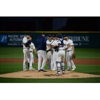 Tacoma Rainiers meeting on the mound